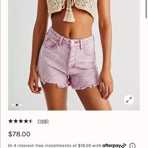 NWOT Free People CRVY Vintage HR Short. sz 27